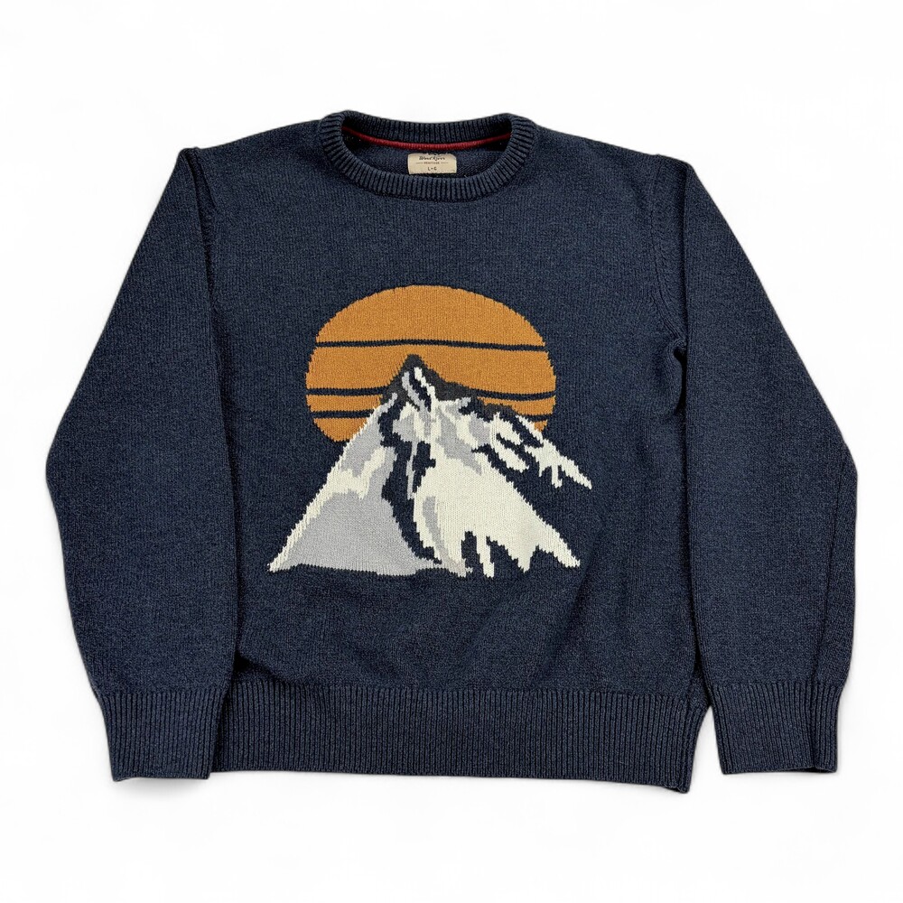 Wind River Women's Navy Mountain Intarsia‎ Crewneck Sweater L
